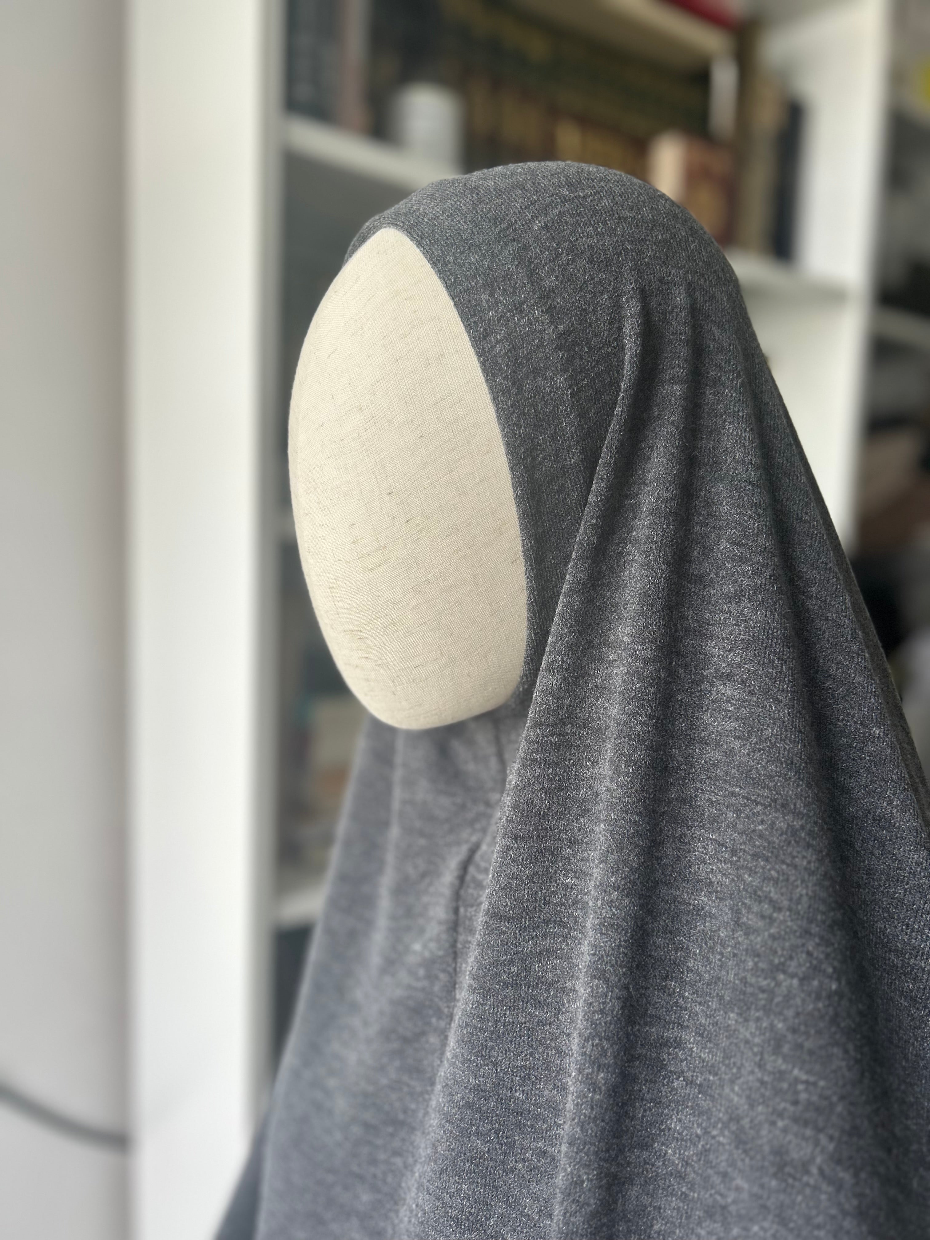 Winter Khimar Donkergrijs