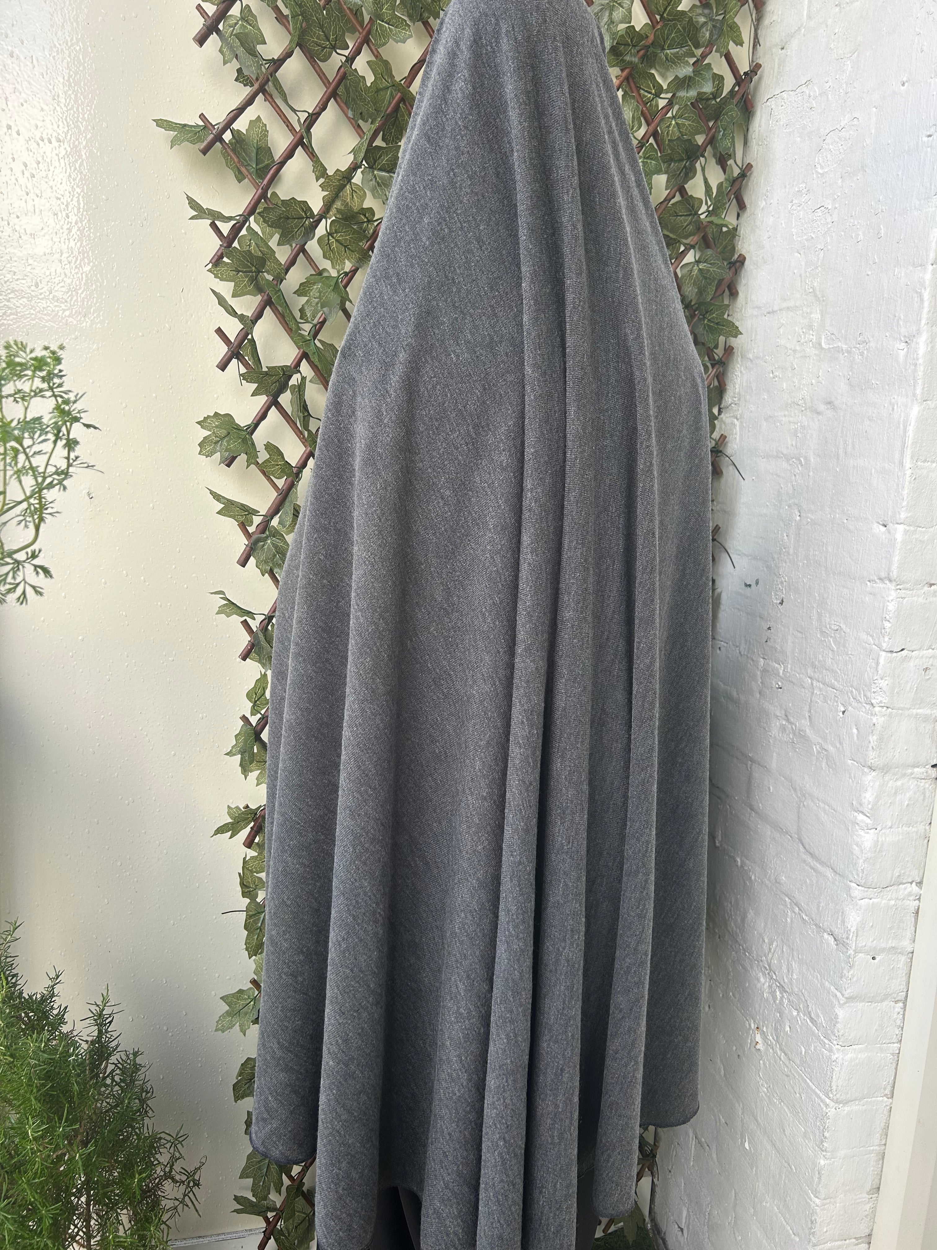 Winter Khimar Donkergrijs