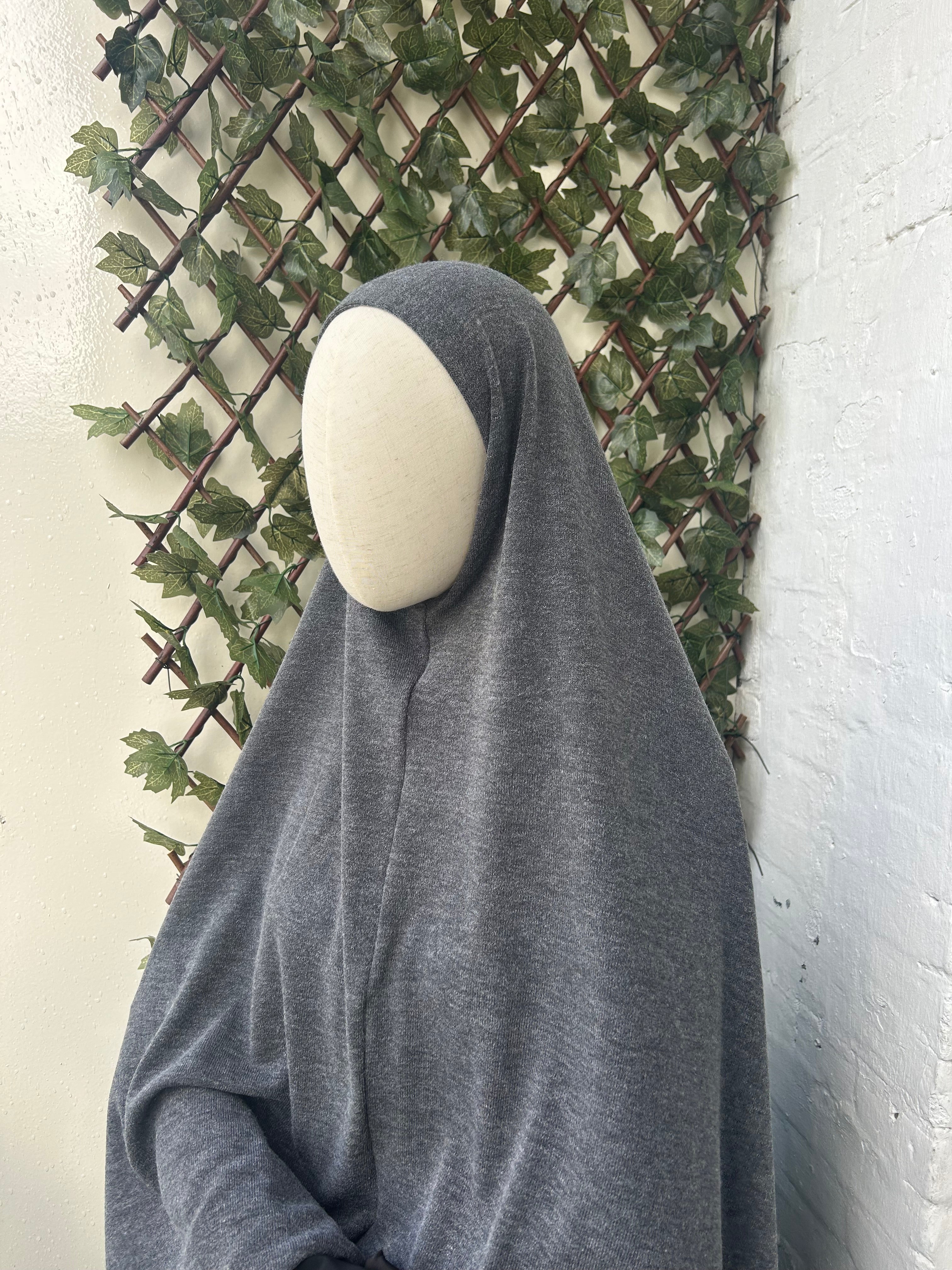 Winter Khimar Donkergrijs