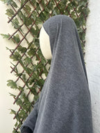 Winter Khimar Donkergrijs